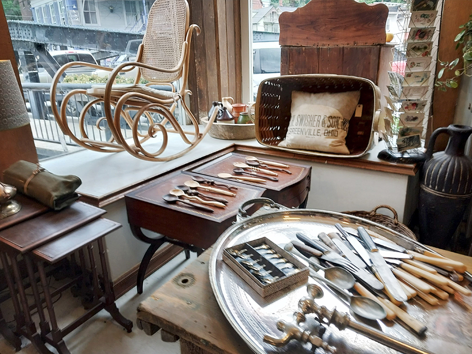 J Langdon Antiques in downtown Montpelier, Vermont