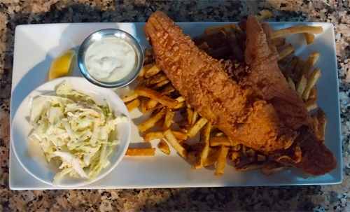 Fish n' Chips at the Langdon Street Tavern in downtown Montpelier, Vermont
